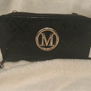 Initial Wallet with shoulder strap